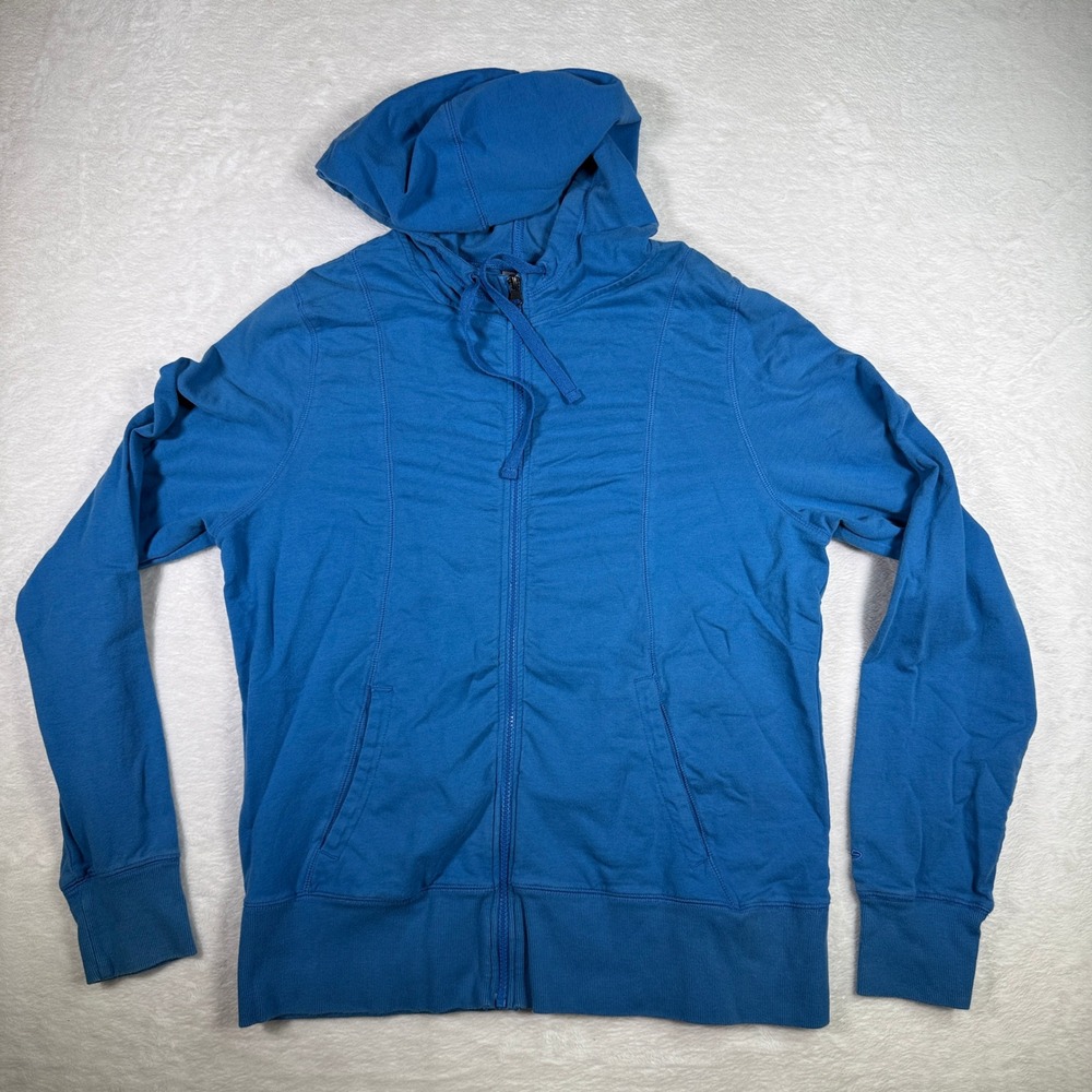 Champion Blue Full Zip Hoodie Sweatshirt‎ Athletic Gym Workout Mens XL